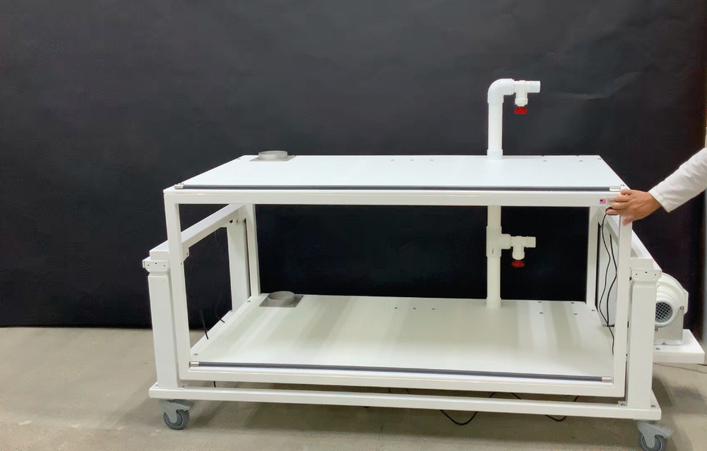 Optional adjustable height frame to allow for easier access to double-tier isolators.